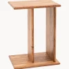 Mesa auxiliar de madera de acacia Borden^ Mesas Auxiliares
