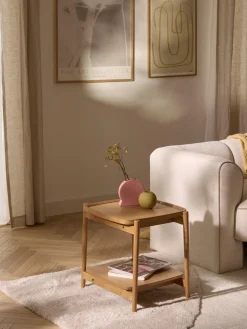 Westwing Collection Mesa auxiliar de madera Libby^ Mesitas De Noche|Mesas Auxiliares