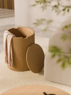 Westwing Collection Mesa auxiliar de madera Nele, con función de almacenamiento^ Mesas Auxiliares