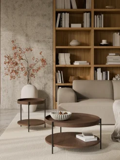 Westwing Collection Mesa auxiliar de madera Renee