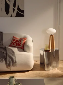 Westwing Collection Mesa auxiliar de metal con forma orgánica Dale