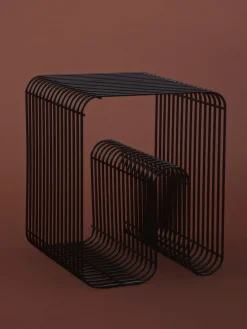 AYTM Mesa auxiliar de metal Curva