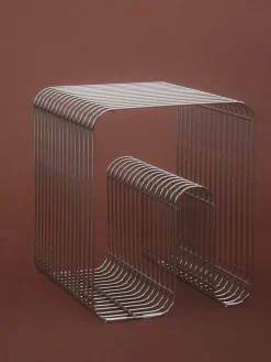 AYTM Mesa auxiliar de metal Curva^ Pufs Y Otomanos|Pufs Y Otomanos