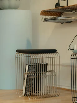 AYTM Mesa auxiliar de metal Curva^ Pufs Y Otomanos|Pufs Y Otomanos