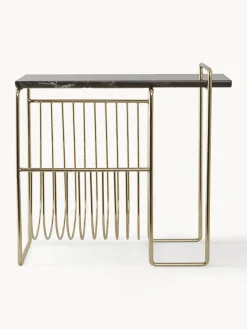 AYTM Mesa auxiliar de mármol con revistero Sino