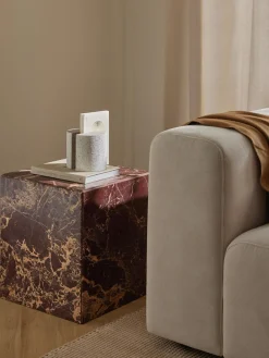 Westwing Collection Mesa auxiliar de mármol Dila