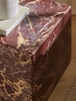 Westwing Collection Mesa auxiliar de mármol Dila