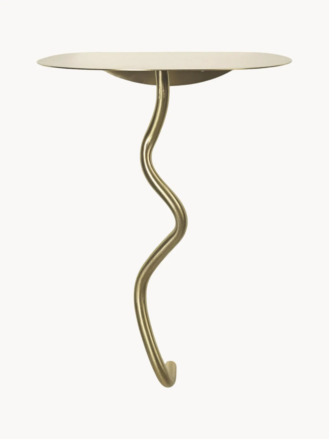 Ferm Living Mesa auxiliar de pared de latón Curvature^ Mesas Auxiliares