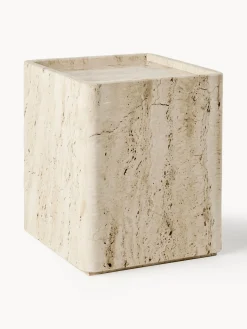 GUBI Mesa auxiliar de travertino Pietra^ Mesas Auxiliares