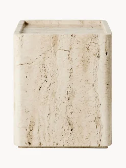 GUBI Mesa auxiliar de travertino Pietra^ Mesas Auxiliares