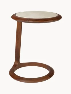 Zuiver Mesa auxiliar de travertino Doppio^ Mesas Auxiliares