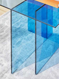 Westwing Collection Mesa auxiliar de vidrio Anouk