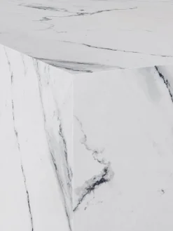 Westwing Collection Mesa auxiliar en look mármol Lesley