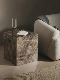 Westwing Collection Mesa auxiliar en look mármol Lesley^ Mesas Auxiliares