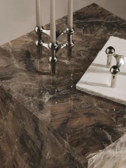 Westwing Collection Mesa auxiliar en look mármol Lesley^ Mesas Auxiliares