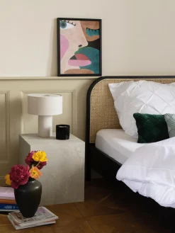 Westwing Collection Mesa auxiliar en look travertino Lesley^ Mesas Auxiliares