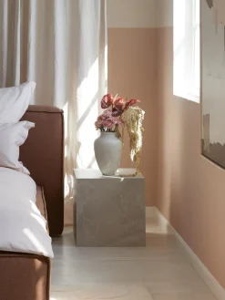 Westwing Collection Mesa auxiliar en look travertino Lesley^ Mesas Auxiliares