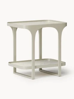 Westwing Collection Mesa auxiliar en look travertino Bella