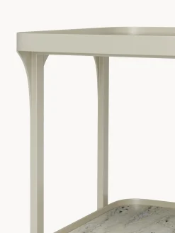 Westwing Collection Mesa auxiliar en look travertino Bella