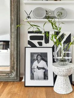 HKLIVING Mesa auxiliar en terrazo Lars^ Mesas Auxiliares