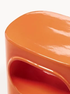 HKLIVING Mesa auxiliar ovalada Space