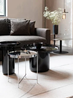 Zuiver Mesa auxiliar plegable Cupid, tablero de cristal