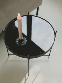 Zuiver Mesa auxiliar plegable Cupid, tablero de cristal