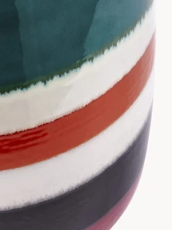 POLSPOTTEN Mesa auxiliar redonda artesanal Striped Pill^ Mesas Auxiliares