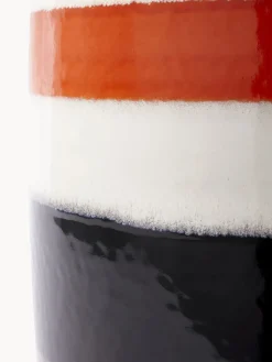 POLSPOTTEN Mesa auxiliar redonda artesanal Striped Pill^ Mesas Auxiliares