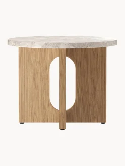 Audo Copenhagen Mesa auxiliar redonda con tablero de arenisca Ibiza