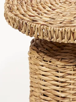 Bloomingville Mesa auxiliar redonda de ratán Camo^ Mesas Auxiliares