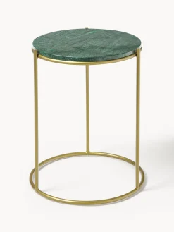 Westwing Collection Mesa auxiliar redonda de mármol Ella^ Mesas Auxiliares