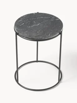 Westwing Collection Mesa auxiliar redonda de mármol Ella