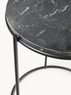 Westwing Collection Mesa auxiliar redonda de mármol Ella