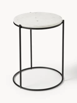 Westwing Collection Mesa auxiliar redonda de mármol Ella^ Mesas Auxiliares