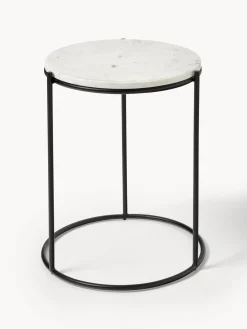 Westwing Collection Mesa auxiliar redonda de mármol Ella^ Mesas Auxiliares