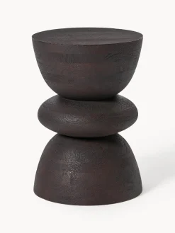 Westwing Collection Mesa auxiliar redonda de madera de mango Benno^ Mesas Auxiliares