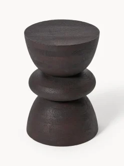 Westwing Collection Mesa auxiliar redonda de madera de mango Benno^ Mesas Auxiliares