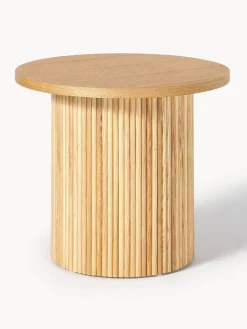 Westwing Collection Mesa auxiliar redonda de madera Nele