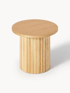 Westwing Collection Mesa auxiliar redonda de madera Nele