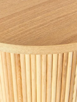 Westwing Collection Mesa auxiliar redonda de madera Nele