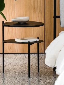 Noo.ma Mesa auxiliar redonda de madera Tu^ Mesas Auxiliares