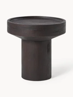 Westwing Collection Mesa auxiliar redonda de madera de mango Benno