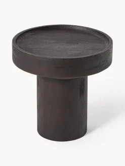 Westwing Collection Mesa auxiliar redonda de madera de mango Benno