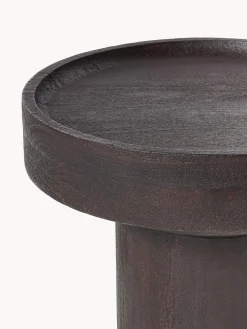 Westwing Collection Mesa auxiliar redonda de madera de mango Benno