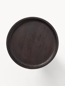 Westwing Collection Mesa auxiliar redonda de madera de mango Benno
