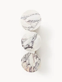 Westwing Collection Mesa auxiliar redonda de mármol Marisa