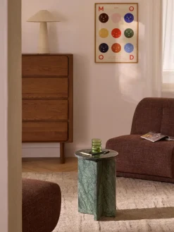 Westwing Collection Mesa auxiliar redonda de mármol Marisa^ Mesas Auxiliares