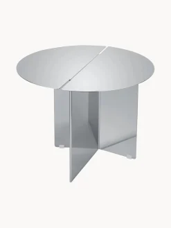 blomus Mesa auxiliar redonda de acero inoxidable Oru^ Mesas Auxiliares
