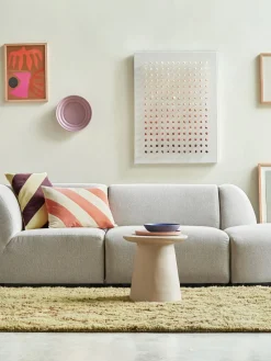 HKLIVING Mesa auxiliar redonda Dunstan